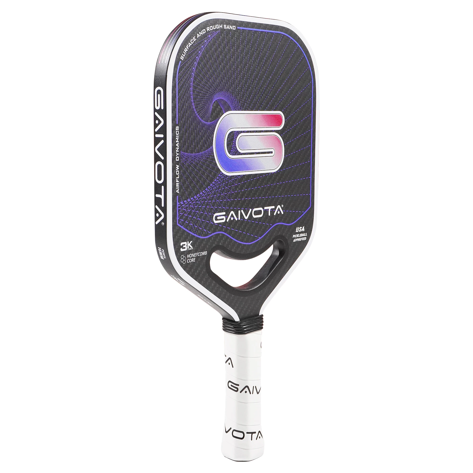 Pickleball Racket Carbon Fiber 3K Lightweight Frameless 16mm Surface Coarse Sand Rotation Control GAIVOTA-PK10 pickleball paddles set