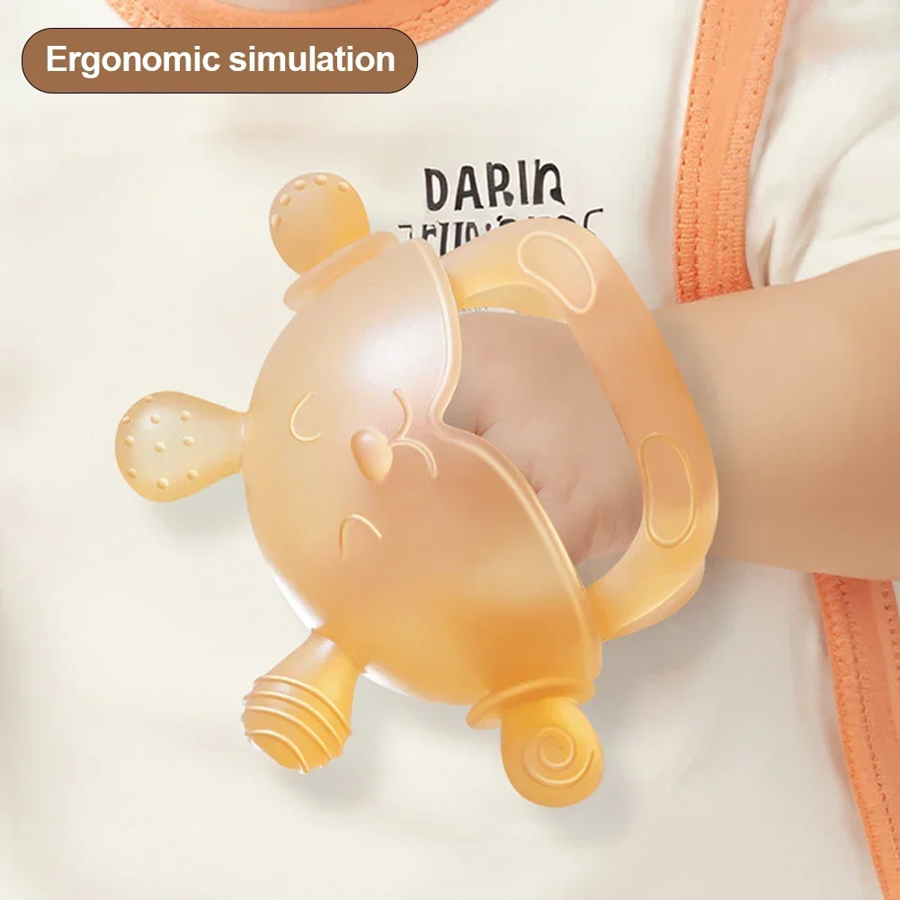 1 قطعة BPA الحرة سيليكون مكافحة قطرة المعصم اليد عضاضة العناية بالأسنان اللثة مكافحة الأكل الطفل عضاضة قفازات اليد المولي الطفل الملحقات