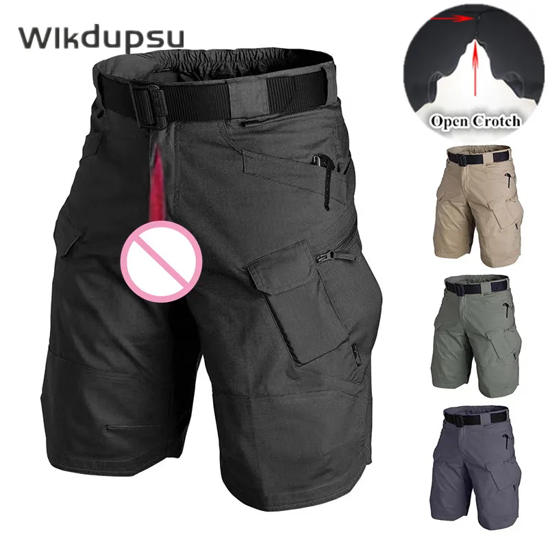 

Шорты-карго мужские водонепроницаемые, тактические штаны в стиле милитари, с открытой промежностью, дышащие быстросохнущие, для занятий на открытом воздухе, весна-лето