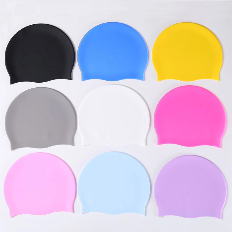 Swimming Cap Silicone Waterproof Swim Hat for Men Women Adult Kids Long Hair Pool Caps Diving Swimming Equipment Elastic Caps