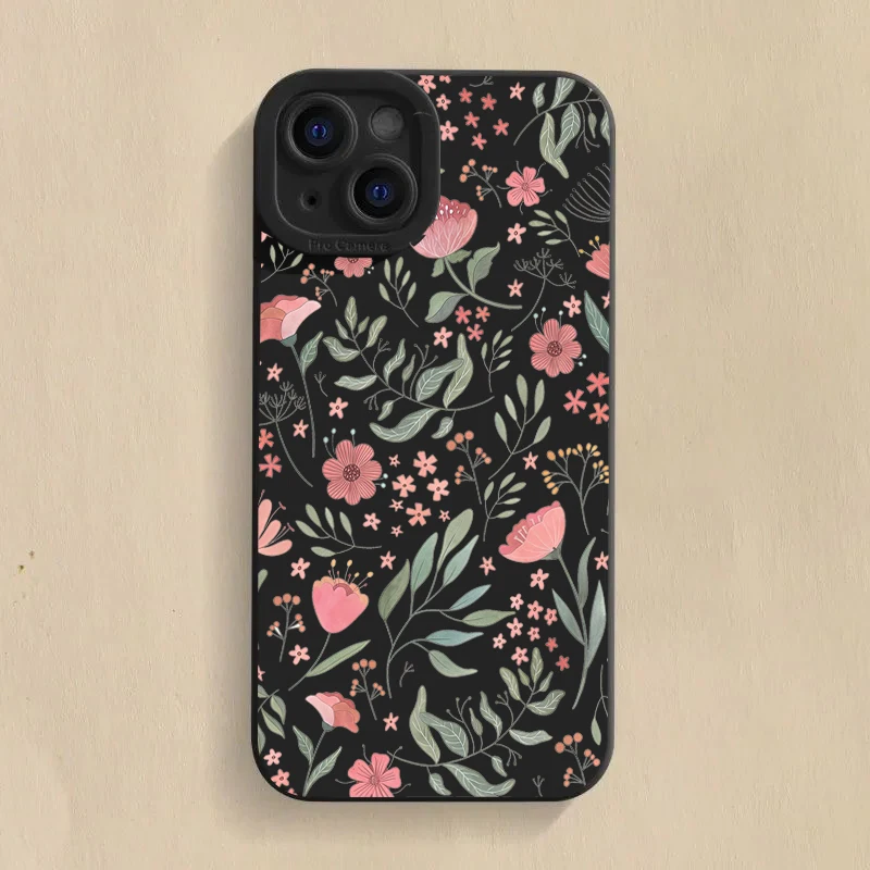 Vibrant Rainbow Floral Silicone Phone Case