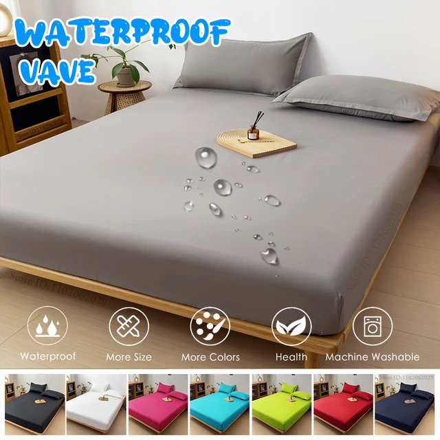 Waterproof Mattress Covers Fitted Sheets Bed Bedspreads Fabric Thick Mattress Protector for Single Double King Queen Size Beds
