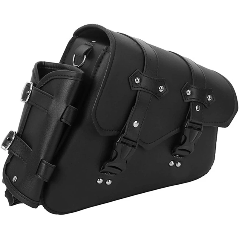 

Motorcycle Saddle Bag Rocker Bag Side Tool Bag Rocker Bag Bicycle Replacement Spare Parts Black Versatile