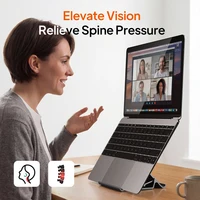 CABLETIME Support Vertical pour Ordinateur Portable Support par Gravité de Bureau Support pour Ordinateur Portable iPad Support pour Surface HP Dell MacBook Pro Air 5
