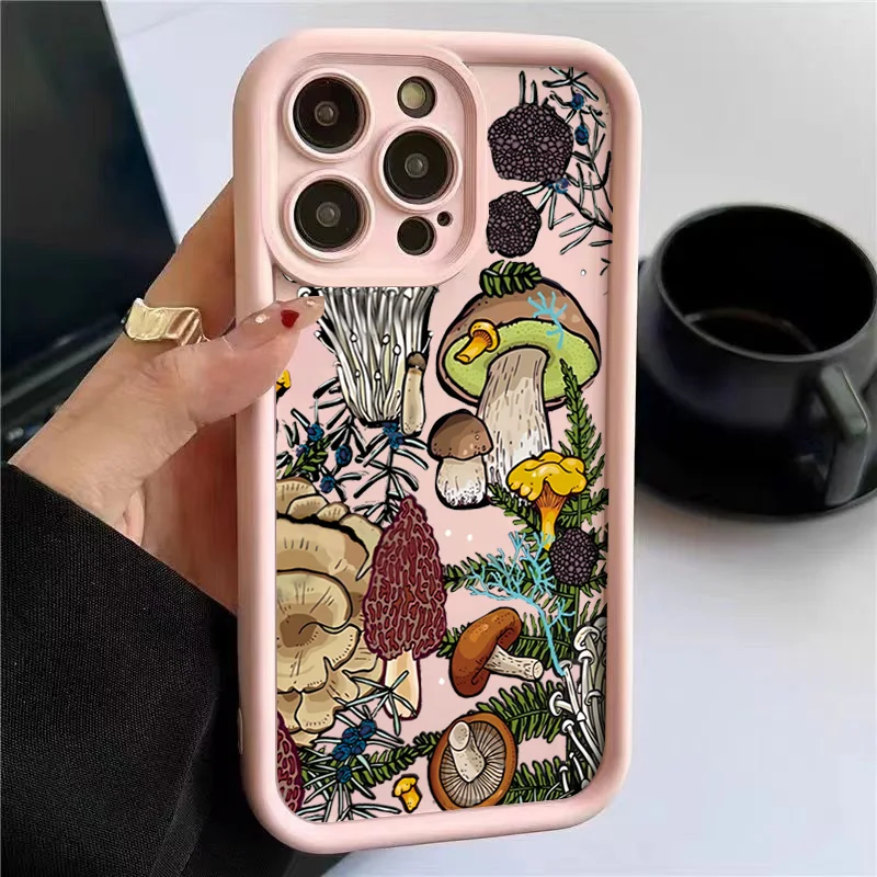 Colorful Mushroom Silicone Phone Case