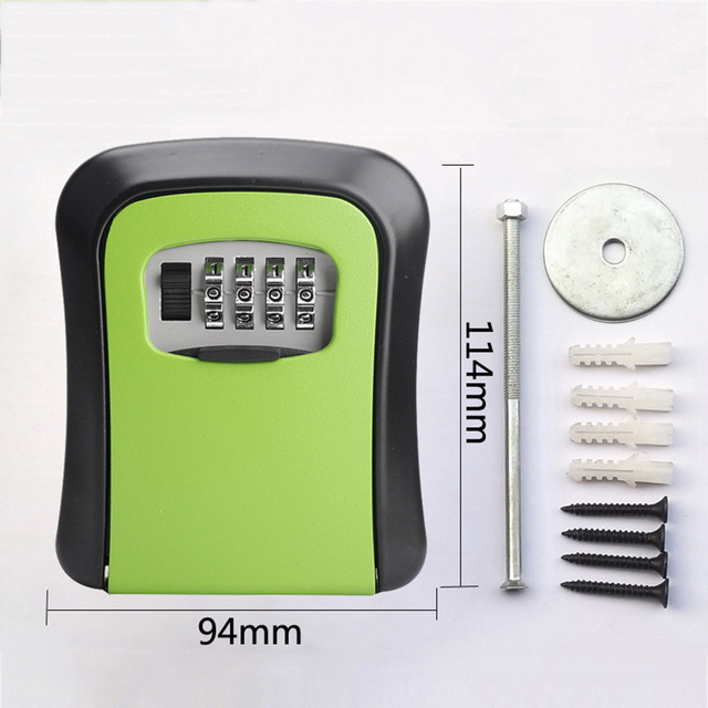 Lock Box Wall Mounted key Holder Organizer 4 Digit Combination Password Code Lock Home Security Key Safe Box caja fuerte