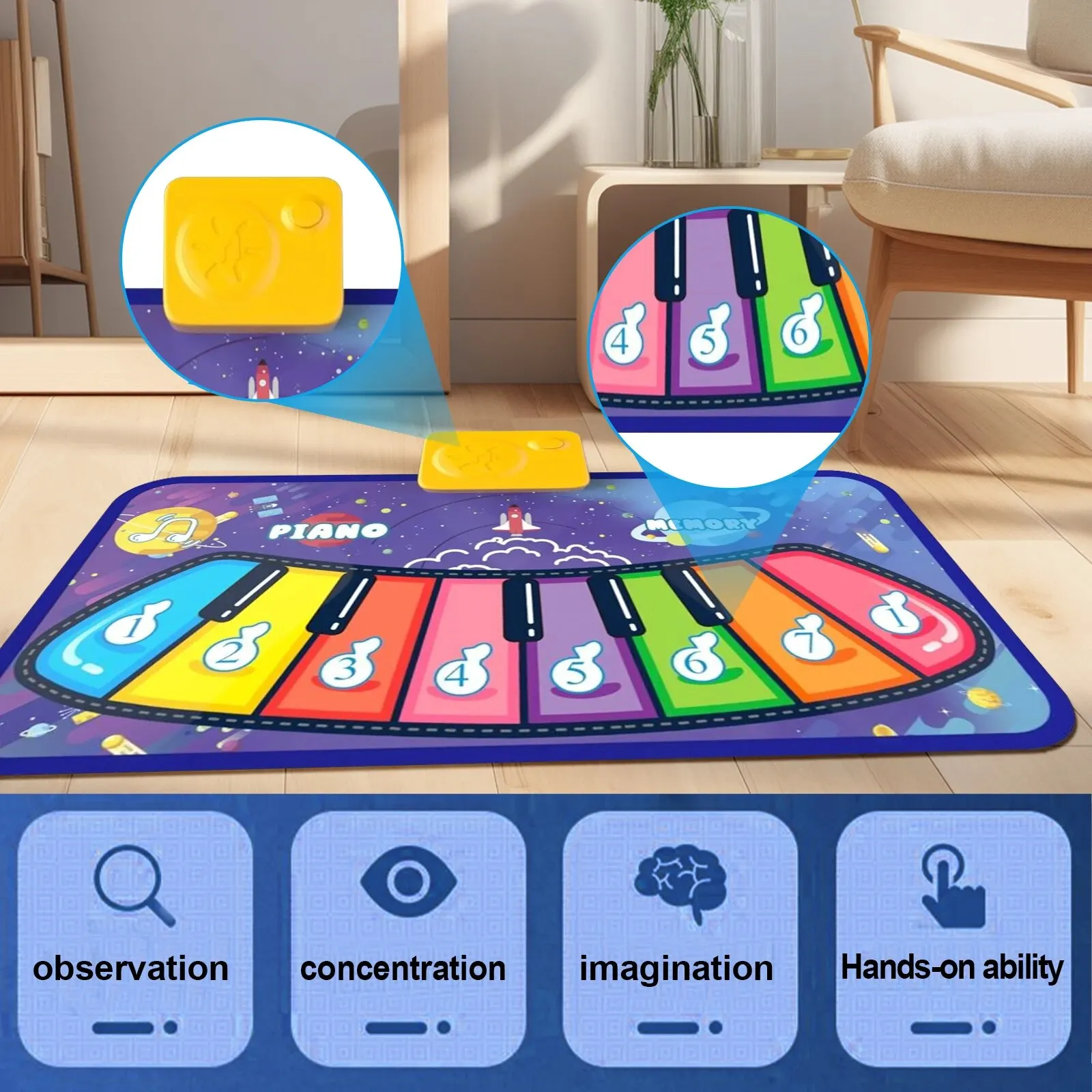 Electronic Music Dance Mat Foot Piano Keyboard Mat TOYSTER SG Electronic Music Dance Mat Foot Piano Keyboard Mat TOYSTER SG