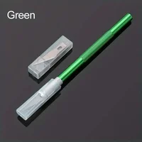 Engraving Non-Slip Metal Scalpel Knife Kit + 50/20/10/5pcs #11 Blades Cutter Craft Knives for Mobile Phone PCB Repair Hand Tools 1