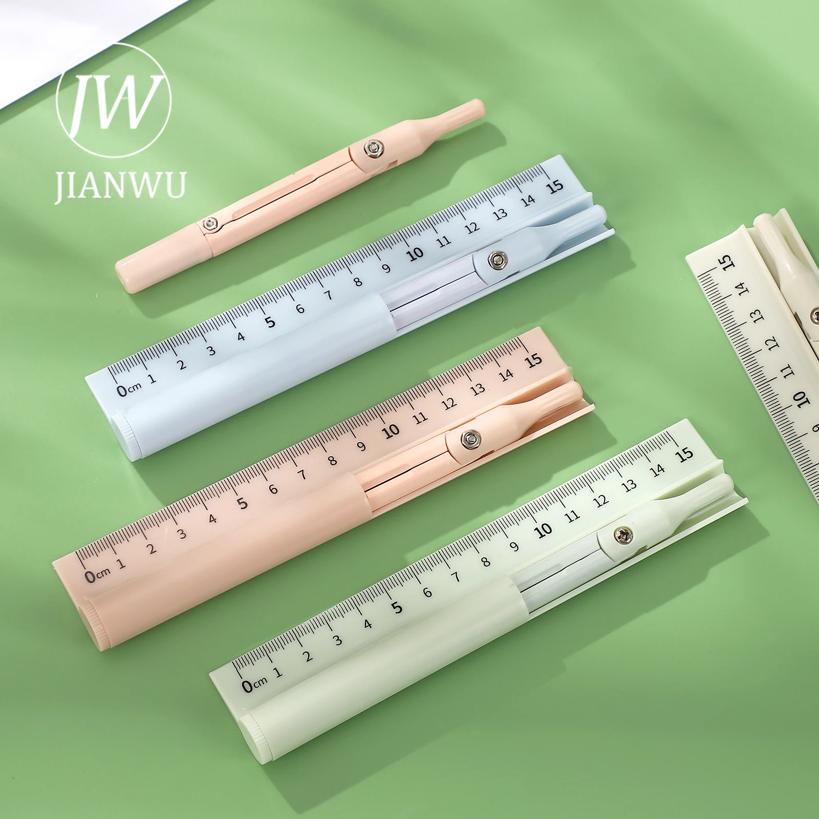 JIANWU Simple Three-in-one Multifunctional Compass Ruler Measuring Tools  Creative DIY Journal Student Supplies Stationery - AliExpress