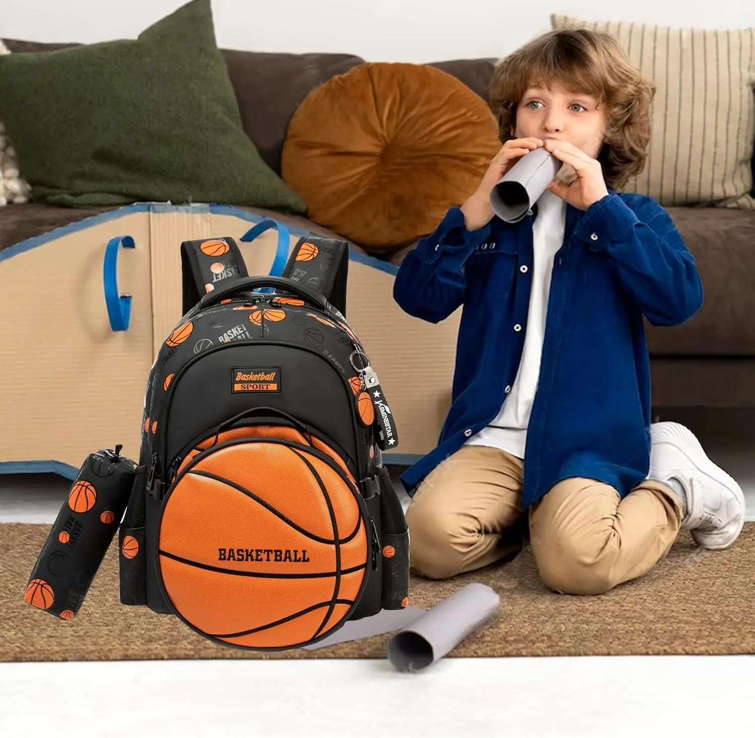 Boys' School Backpack with Lunch Box and Pencil Case - Ideal for Teens and Middle School Students - 6