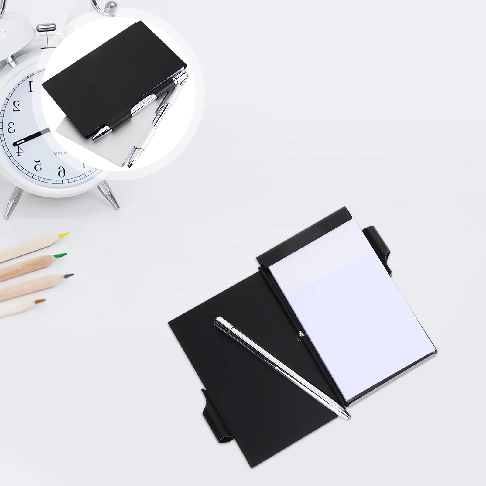 

2 шт. Раскладной Металлический блокнот для записей портативный блокнот маленького карманного размера многоразовые подкладки