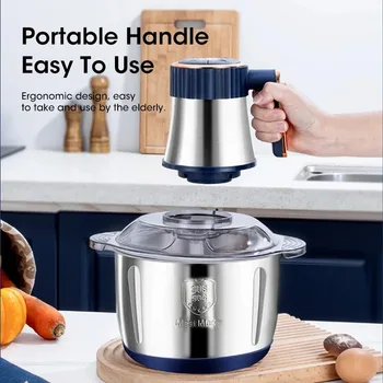 5L Electric Meat Grinder Large Capacity Multifunctional Vegetable Slicer and Food Processor for Home Use Baby Food Maker 1