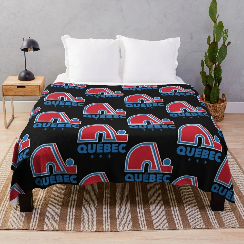 

Nordiques Quebec Hockey Team Avalanche Vintage with fleurs de lys Classic Throw Blanket Camping For Baby Hairy Picnic Blankets