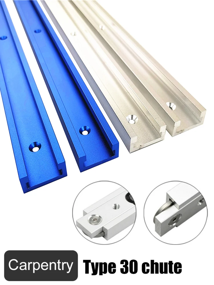 

New Hot T-track T-slot Miter Track Jig T Screw Fixture Slot Type-30 Table Saw Router Table 300-600MM Chute Rail Woodworking Tool