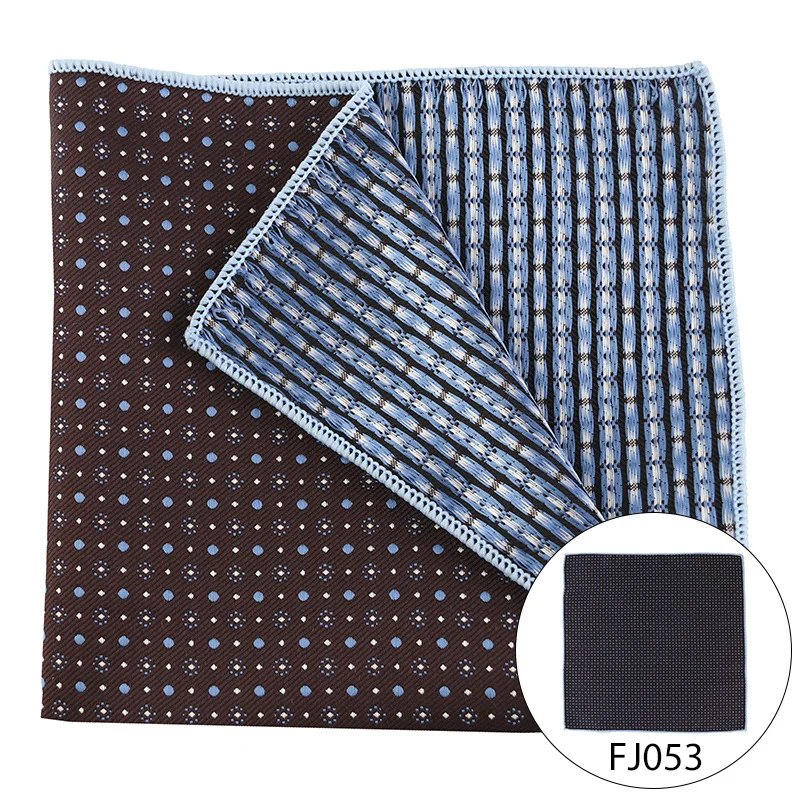 Pocket Square Silk Jacquard Woven Red Orange Handkerchief Fashion Men Suit Pocket Hanly Wedding Business Party Suit Set Handker