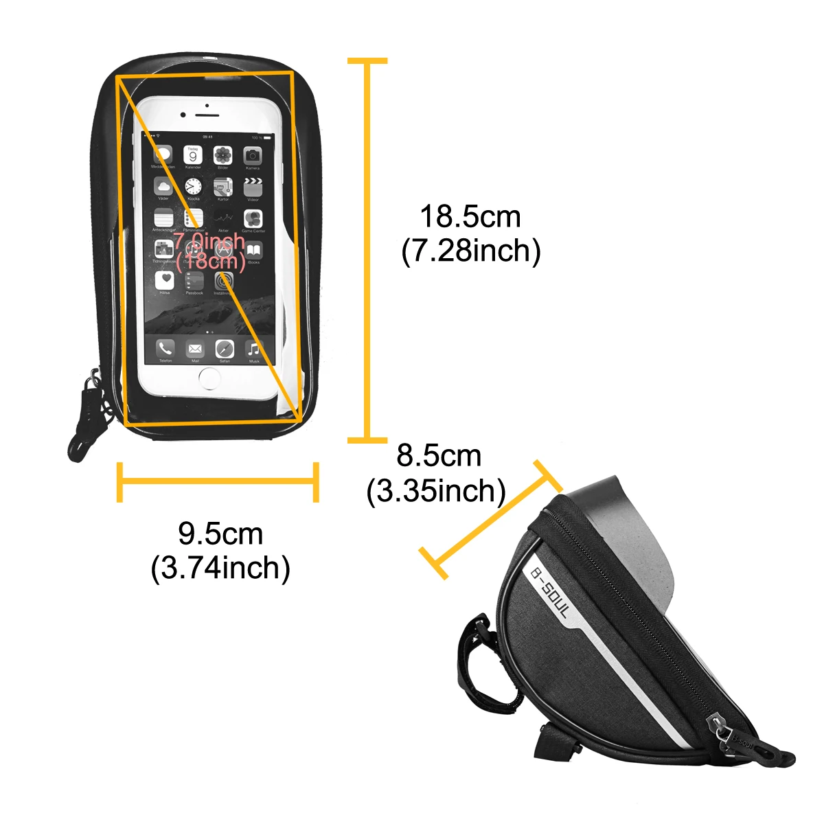 Bicycle Bag Front Bag Handlebar Mobile Phone Horizontal Mountain Road Bike Riding Accessories