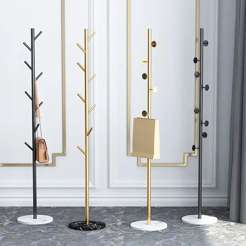 Floor Coat Rack for Living Room Bamboo Wall Shelf Furniture Sofa Clothing Storage Metal Clothes Hanger Iron Shoe Organizer Chair