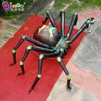 Large Inflatable Green Spider Balloon 8 Meters/26ft For Halloween Outdoor Building Decoration 2