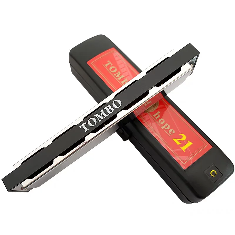 Diatonic Harmonica Mouth Harp Tombo Tremolo Harmonica 21 Holes Hope 6621 Brass Reeds ABS Comb Stainless Steel Cover Plate Key C Harp Musical Instruments
