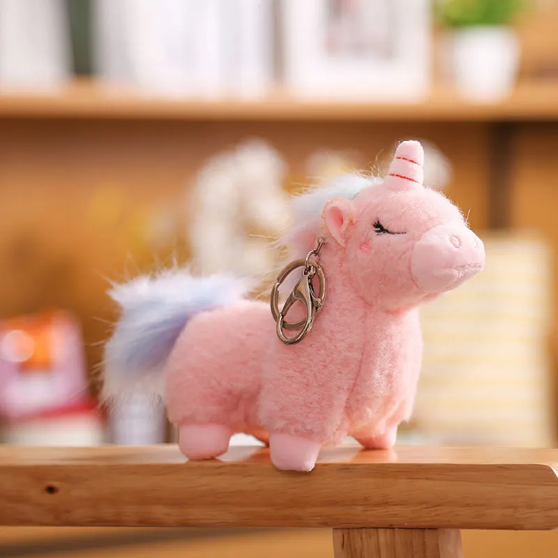 Simpatico Unicorno Peluche Portachiavi Ciondolo Cartoon Pony Doll Boutique Grab Machine Doll