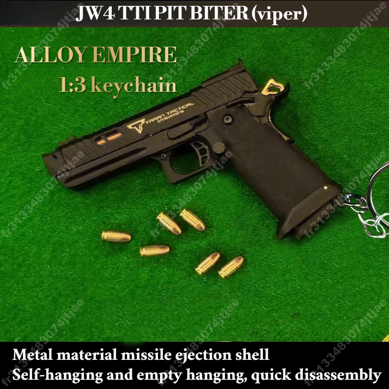 Nuovo 1: 3 Tti G34 Pit Viper Pistol Model Alloy Empire Shell Ejection Portachiavi Assemblare Smontare Mini Pistola Giocattolo Per Regalo Per Ragazzi