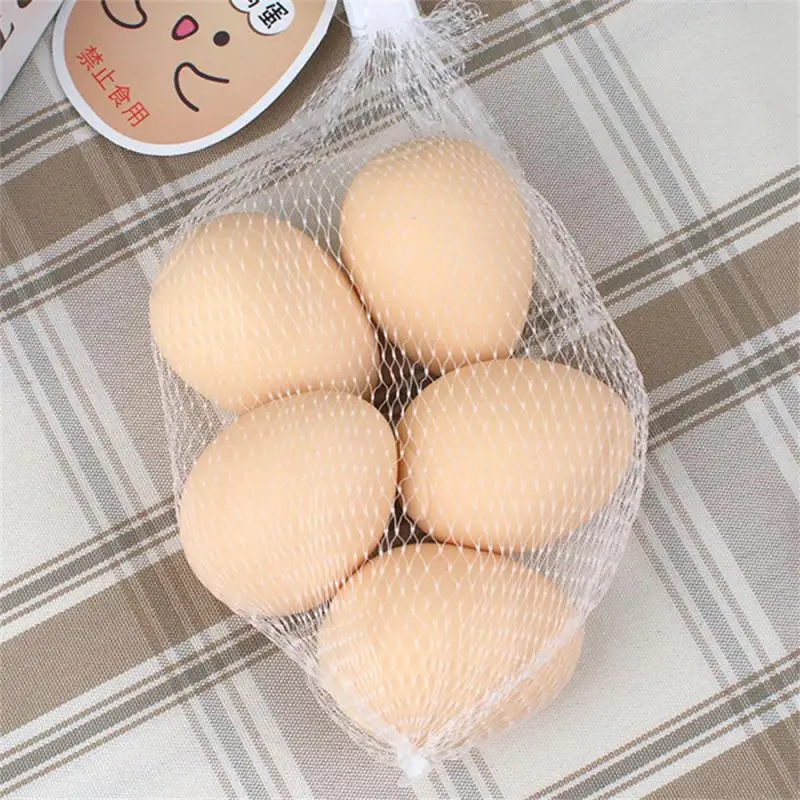 빠른 리바운드 감압 공, 계란 모조 식품 장난감, 장난감 색상, 1 5 개, 5 팩