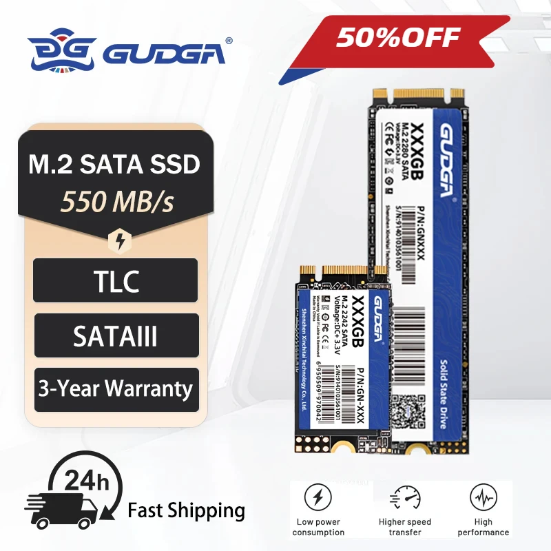 【新品未開封】GUDGA SSD 1TB m.2 2242 SATA GUDGA SSD 2242 M2 NGFF SATA SSD 1TB 128GB 512GB SSD M2 2242