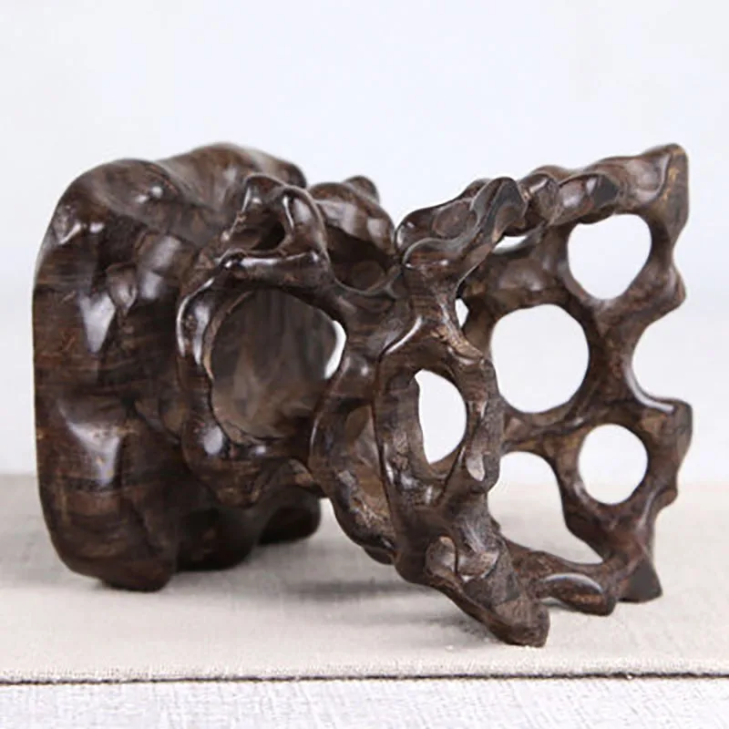 Wood Carved Bonsai Display Pedestal Vase, Artical Statue, Luxury Collection Base, Classical Design