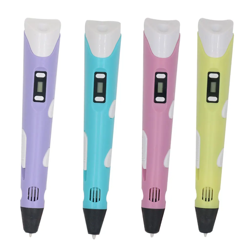3D Pen For Children Drawing Printing Pen with LCD Screen Power Adapter 1.75mm PLA Filament Toys for Kids Christmas Birthday Gift