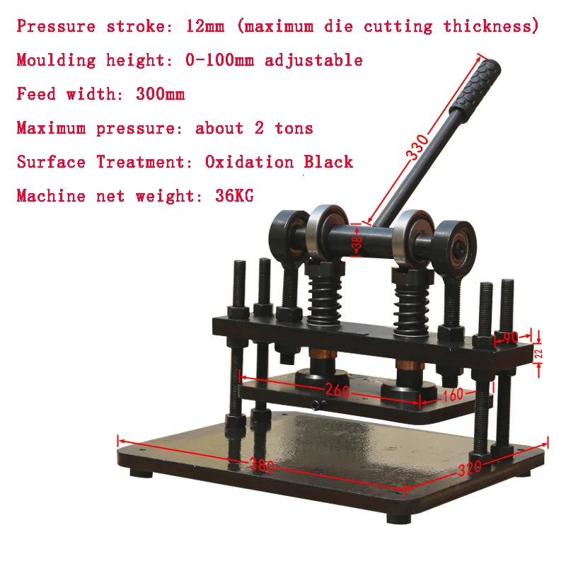 

Manual Punch Press, Pressure Cutting Tool, Punch Press, Leather Indentation Cutting Machine (260 * 160mm)