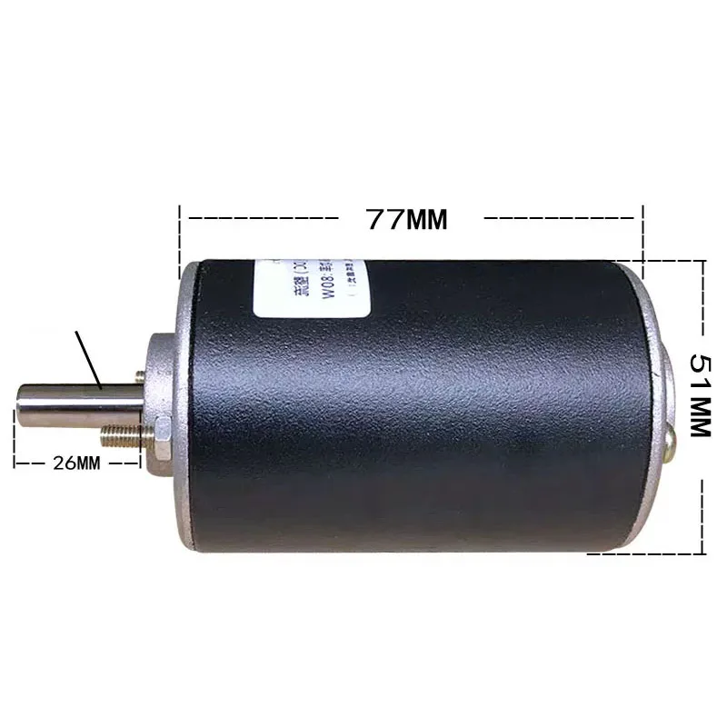 220V 80W 고속 마이크로 DC 모터, 카본 브러시 및 볼 베어링, 드릴/그라인더용 가변 속도