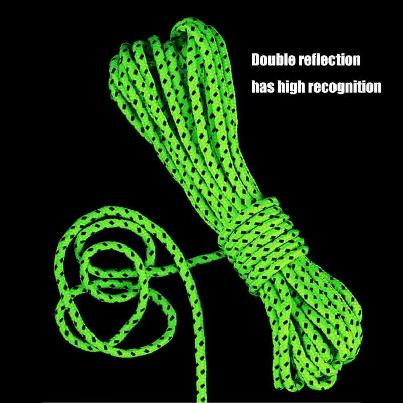 Reflective Paracord Rope High Strength Tent Lanyard Strap Outdoor Camping Survival Rope Guyline Hiking Equipment 4