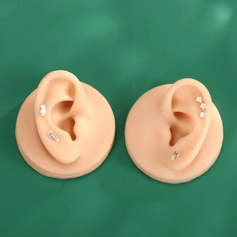 

Soft Silicone Ear Model For Jewelry Display 1:1 Human Ear Model Simulation With Acrylic Display Teaching Tools Practice Ear