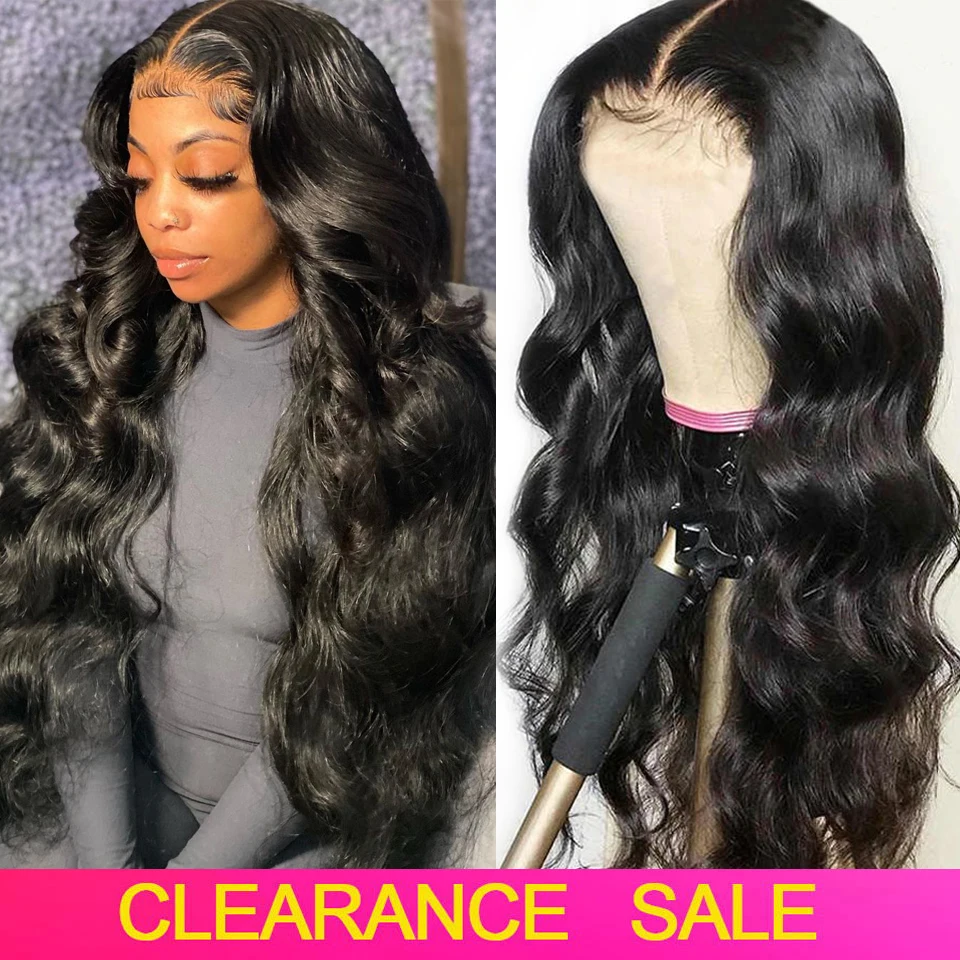Body Wave 13x4 HD Lace Frontal Wigs Human Hair Brazilian 34Inch Natural Black Wig HD Lace Front Human Hair Wigs For Women