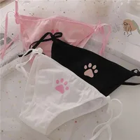 1/2/3 pièces Sexy Bandage Lolita culottes taille basse Lingerie griffe mignonne slips pour femmes taille basse sous-vêtements d'animation 2