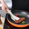 1Pc Egg Flipper Spatula 2 in 1 Grip and Flip Spatula Tongs Silicone Egg Flipper Tool Fish French Toast Tongs Non-Stick Cooking 4
