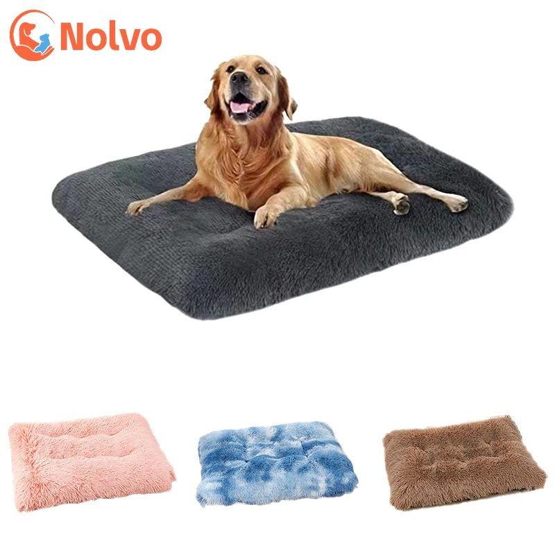 

Fluffy Calming Dog Bed Washable Pet Mat Waterproof Anti-slip Anti-Anxiety Pet Kennel For Large Medium Small Puppy Cats