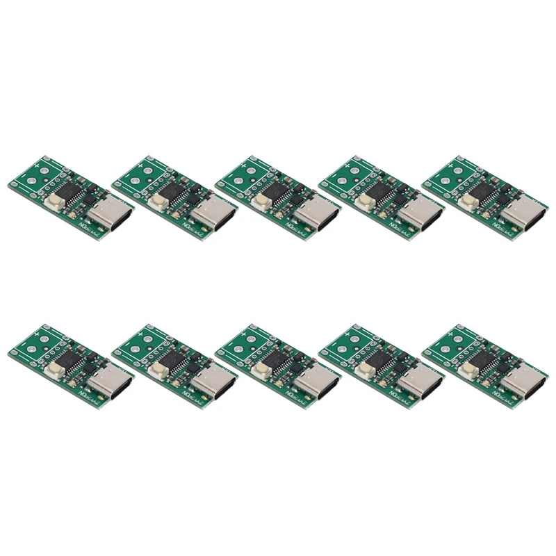 

10X USB-C PD2.0/3.0 To DC Converter Power Supply Module Decoy Fast Charge Trigger Poll Polling Detector Tester(ZY12PDN)
