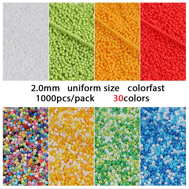 Tschechische Uniform Runde Glas Kleine Perlen Candy Farbe Mini Handwerk Perlen Für DIY Handgemachten Schmuck Machen Zubehör 12 Gramm/los – Detail 3