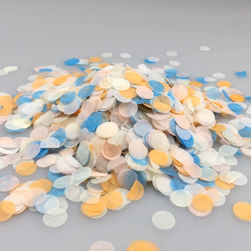 1000pcs/bag 1cm Paper Confetti Mix Color for Wedding Birthday Party Decoration Round Tissue Balloons 10g Baby Shower Decorations paper confetti