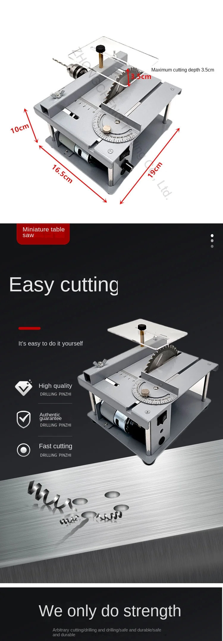 Mini Table Saw For Crafts – Adjustable Speed & Angle, All-in-One For Cutting, Sanding, Engraving Wood, Plastic, PCB