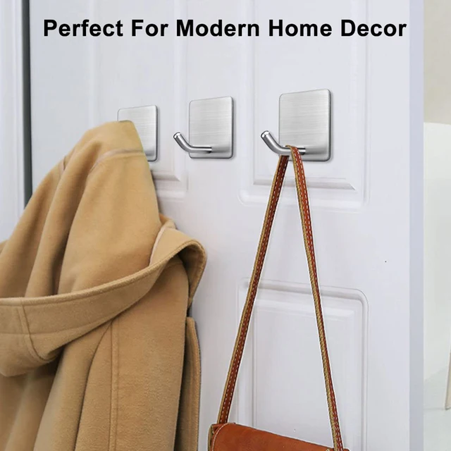 4Db Ragasztóhorog 304 Rozsdamentes Acél Fali Törülköző Hook Heavy Horce Coat Kötélhorog Vízálló Fürdőszoba Horog Nincs Fúrási Kalap - Image 2