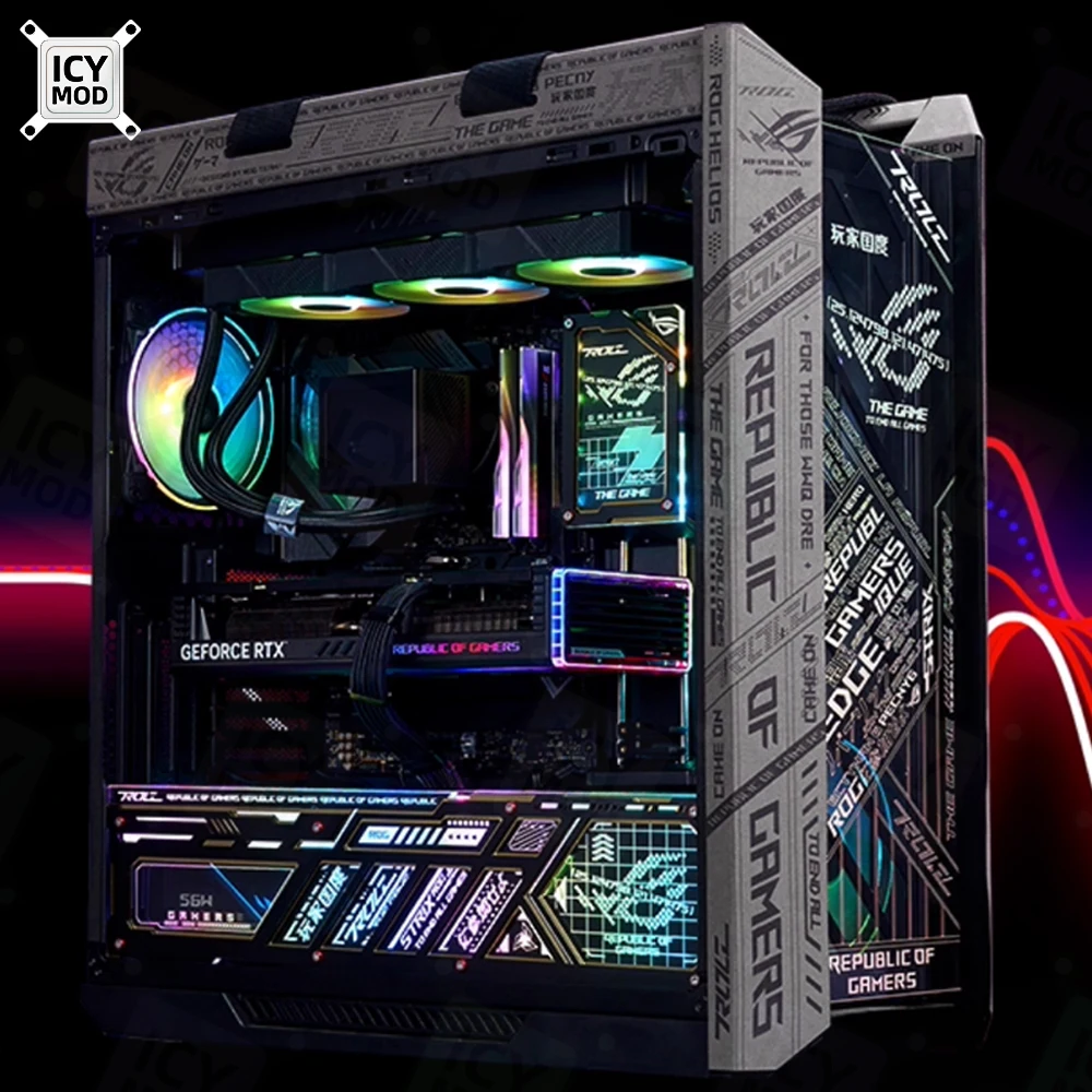 4Pcs ROG Strix Helios GX601 Panel Kit ARGB Laser Engraved Lighting 