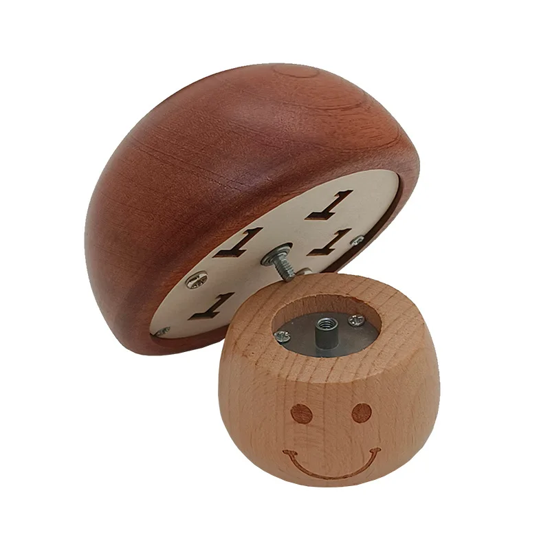 Mushroom Music Box Mini Cute Wooden Musical Box Desktop Decoration Birthday Gift Music for Castle in the Sky,You Are My Sunshine