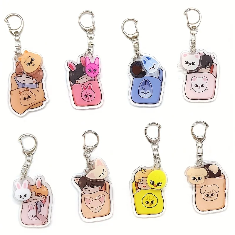 KPOP Acrylic Keychain Set - Cute Bag Pendants