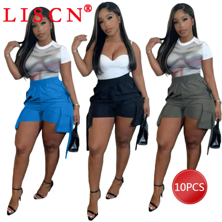 10pcs Bulk Items Wholesale Lots Sexy Shorts for Summer 2023 Pocket Capris Y2K Women Clothing
