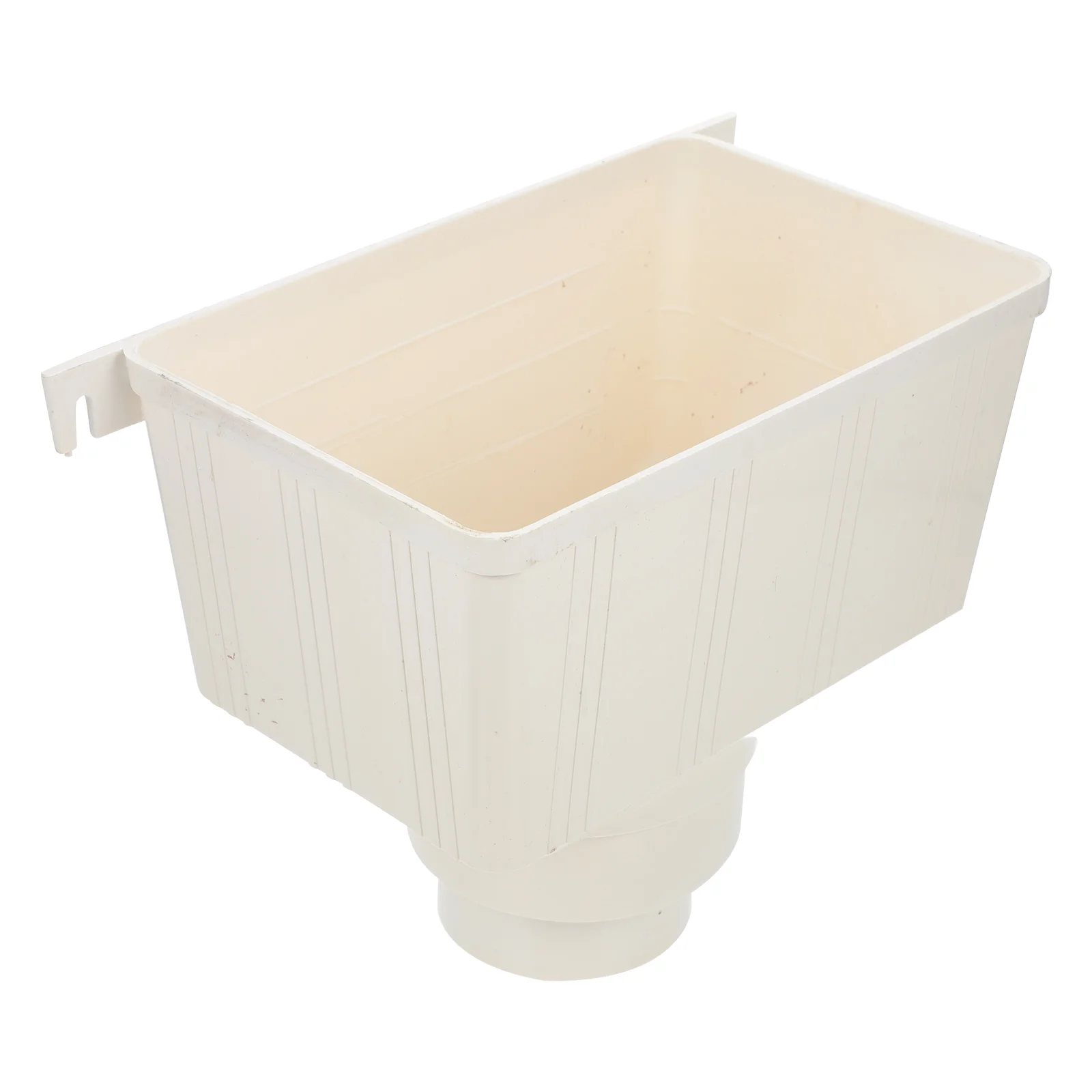 Universal Adapter Collecting Bucket Rainwater Drainage Outdoor Downpipe Gutter Downspout Connector 26.5X21CM White Pvc Supplies rain gutter downspout extender