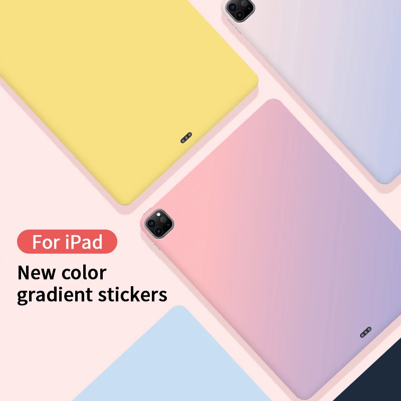 Capa de Cor Transparente para Ipad Pele da Etiqueta Ipad Pro 12.9 Mini 11 10.2 2023 9.7 ar 10.5 Funda Descoloração 2023