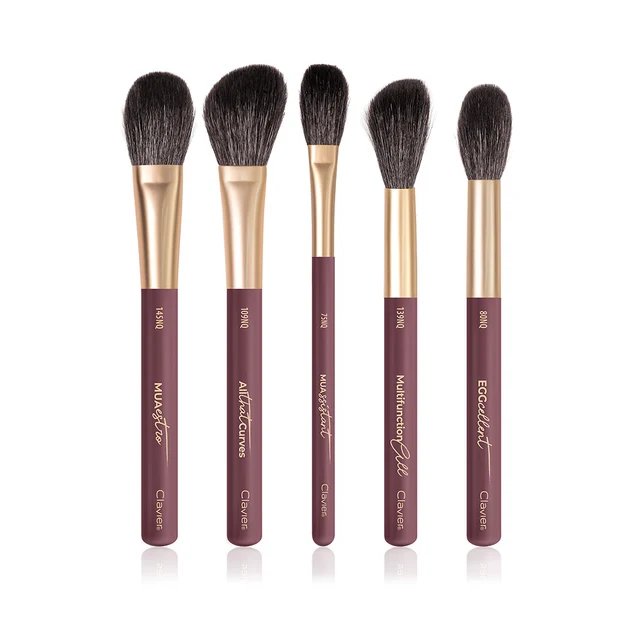 Kit de brochas de maquillaje sintéticas 4 piezas Emoape: Acabado Profesional y Cruelty-Free