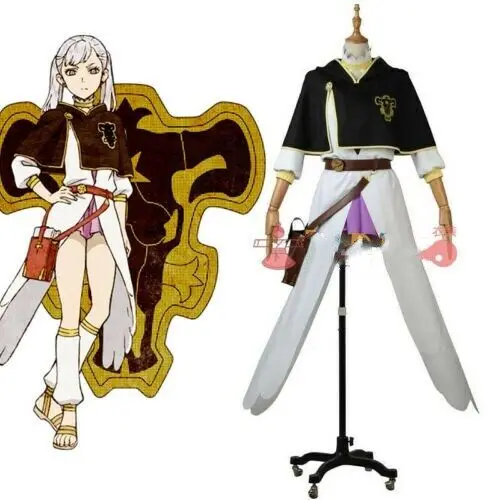 

New! Black Clover Noell Silva Cosplay Costume Uniform Dress Outfit Full Set &